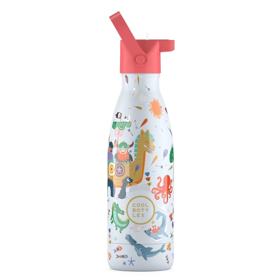 Cool Bottles Ανοξείδωτο Παιδικό Μπουκάλι Θερμός Γενναίοι Vikings 350ml
