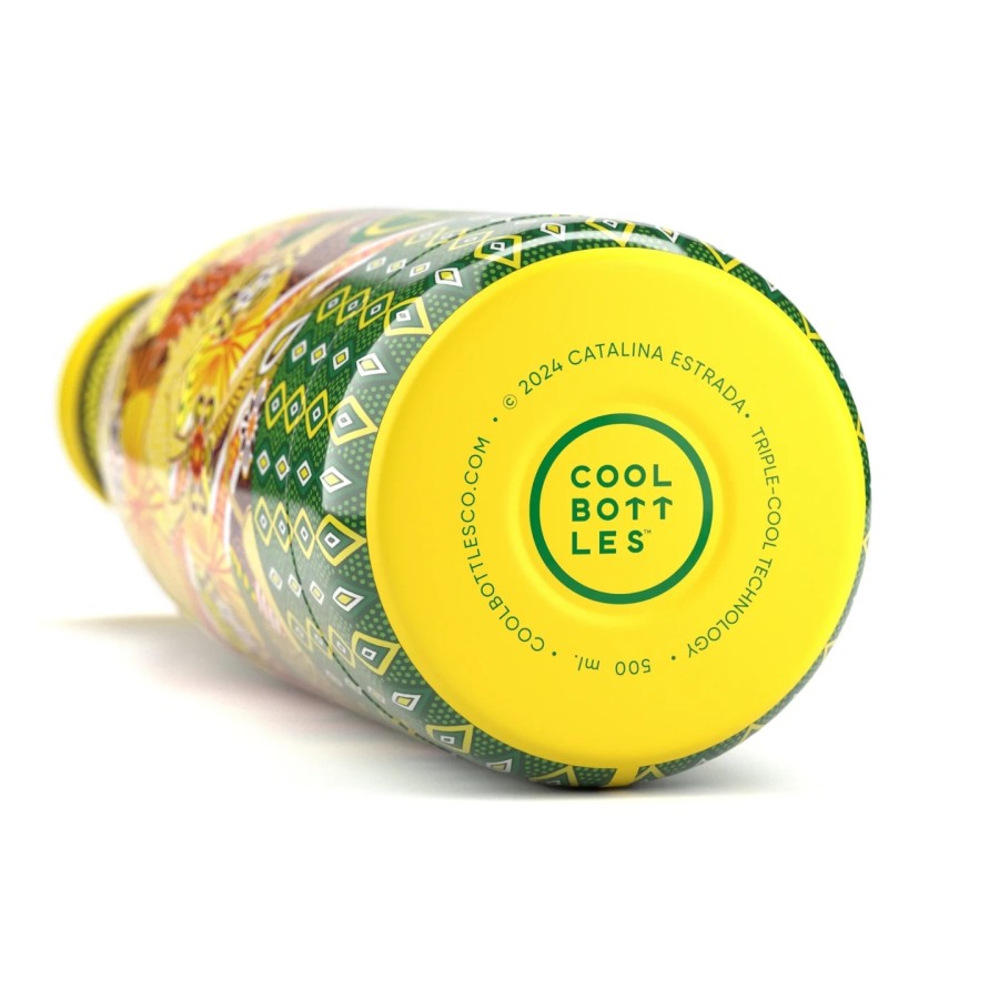 Cool Bottles Ανοξείδωτο Μπουκάλι Θερμός Catalina Estrada Λιοντάρια 500ml