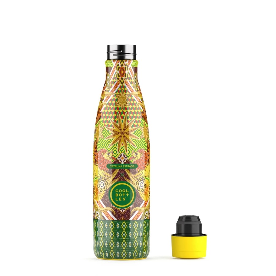 Cool Bottles Ανοξείδωτο Μπουκάλι Θερμός Catalina Estrada Λιοντάρια 500ml