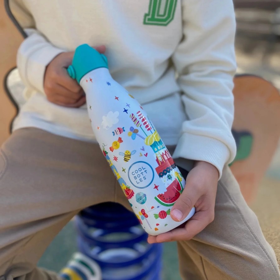 Cool Bottles Ανοξείδωτο Παιδικό Μπουκάλι Θερμός Ζαχαρωτά 350ml