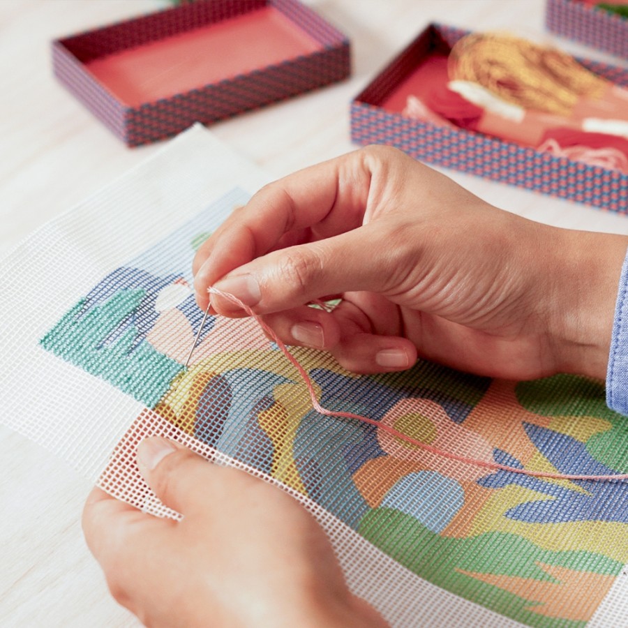 Σετ Δημιουργίας Κέντημα σε Καμβά DIY Djeco Atelier 65 Άνοιξη
