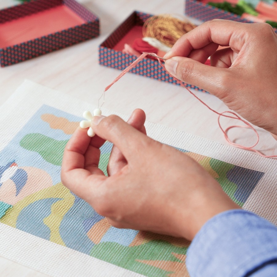 Σετ Δημιουργίας Κέντημα σε Καμβά DIY Djeco Atelier 65 Άνοιξη