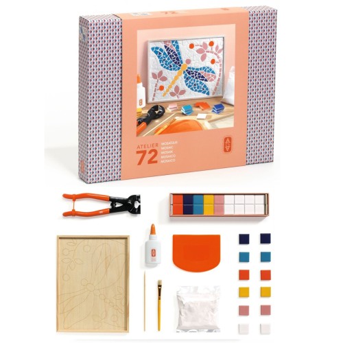 Σετ Δημιουργίας Ψηφιδωτό σε Ξύλινη Βάση DIY Djeco Atelier 72 Πεταλούδα