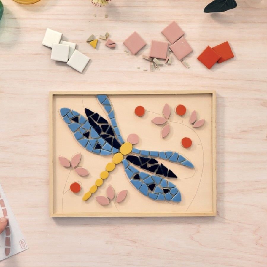 Σετ Δημιουργίας Ψηφιδωτό σε Ξύλινη Βάση DIY Djeco Atelier 72 Πεταλούδα