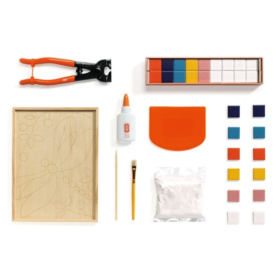 Σετ Δημιουργίας Ψηφιδωτό σε Ξύλινη Βάση DIY Djeco Atelier 72 Πεταλούδα