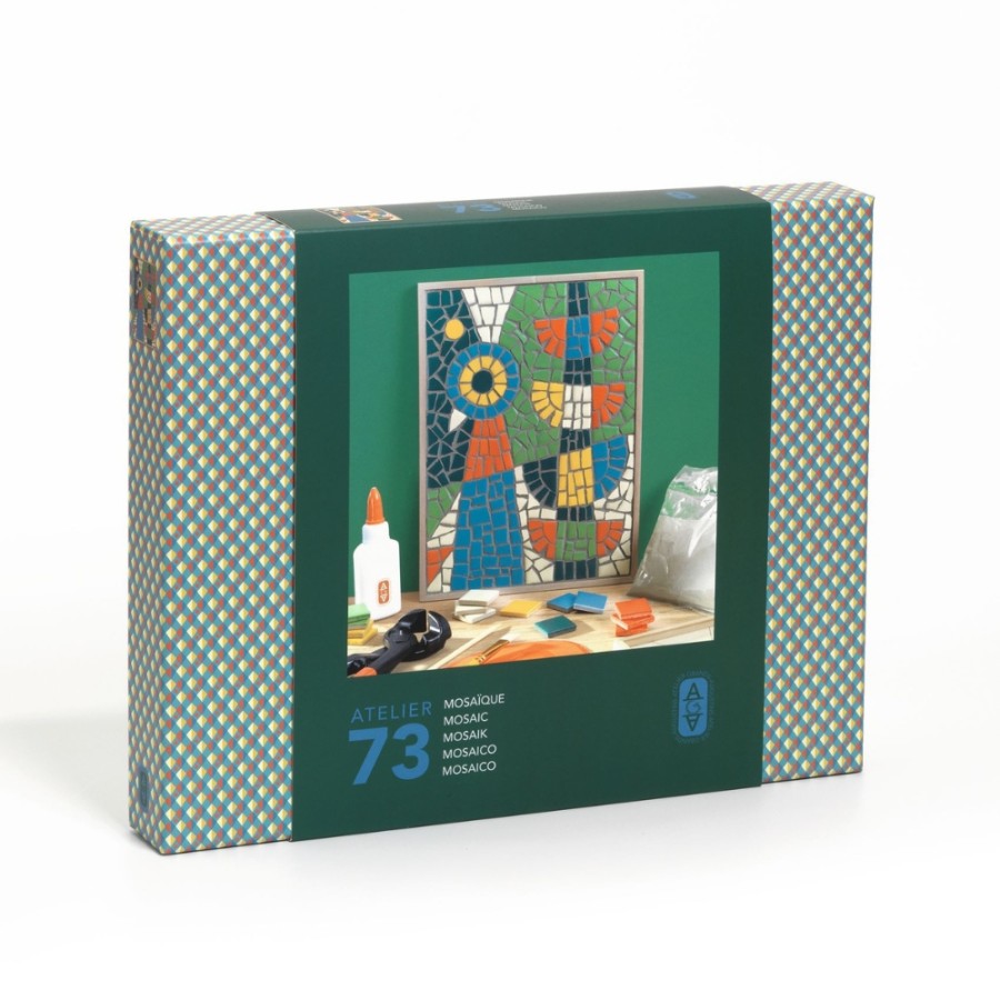 Σετ Δημιουργίας Ψηφιδωτό σε Ξύλινη Βάση DIY Djeco Atelier 73 Παγώνι