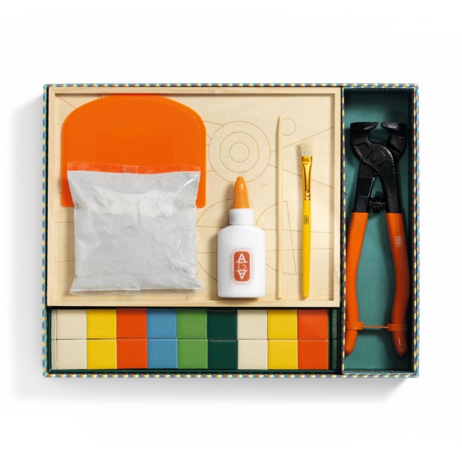Σετ Δημιουργίας Ψηφιδωτό σε Ξύλινη Βάση DIY Djeco Atelier 73 Παγώνι