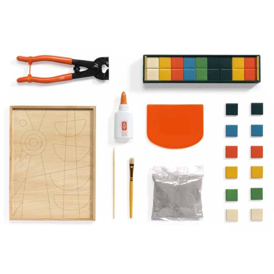 Σετ Δημιουργίας Ψηφιδωτό σε Ξύλινη Βάση DIY Djeco Atelier 73 Παγώνι