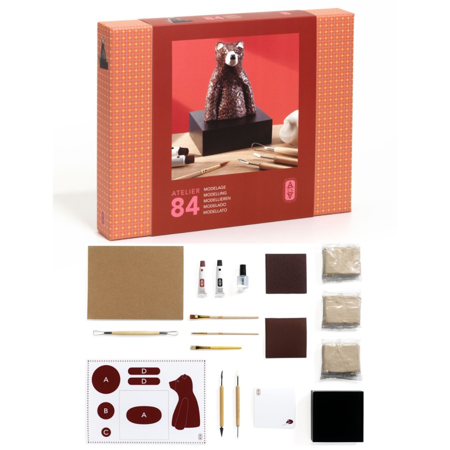 Σετ Γλυπτικής Πε πηλό DIY Djeco Atelier 84 Αρκουδάκι