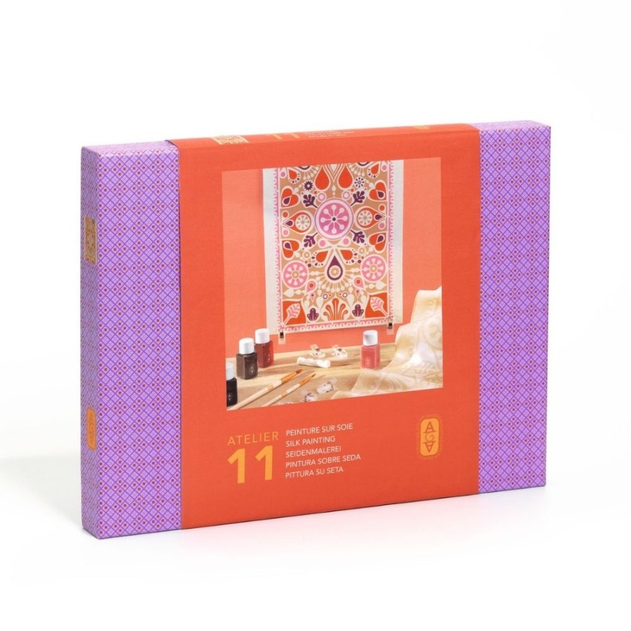 Σετ Ζωγραφικής σε Μετάξι DIY Djeco Atelier 11 Πέταλα