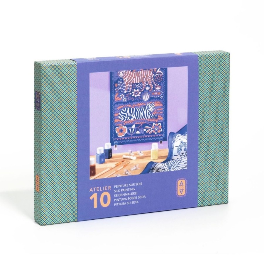 Σετ Ζωγραφικής σε Μετάξι DIY Djeco Atelier 10 Τίγρης