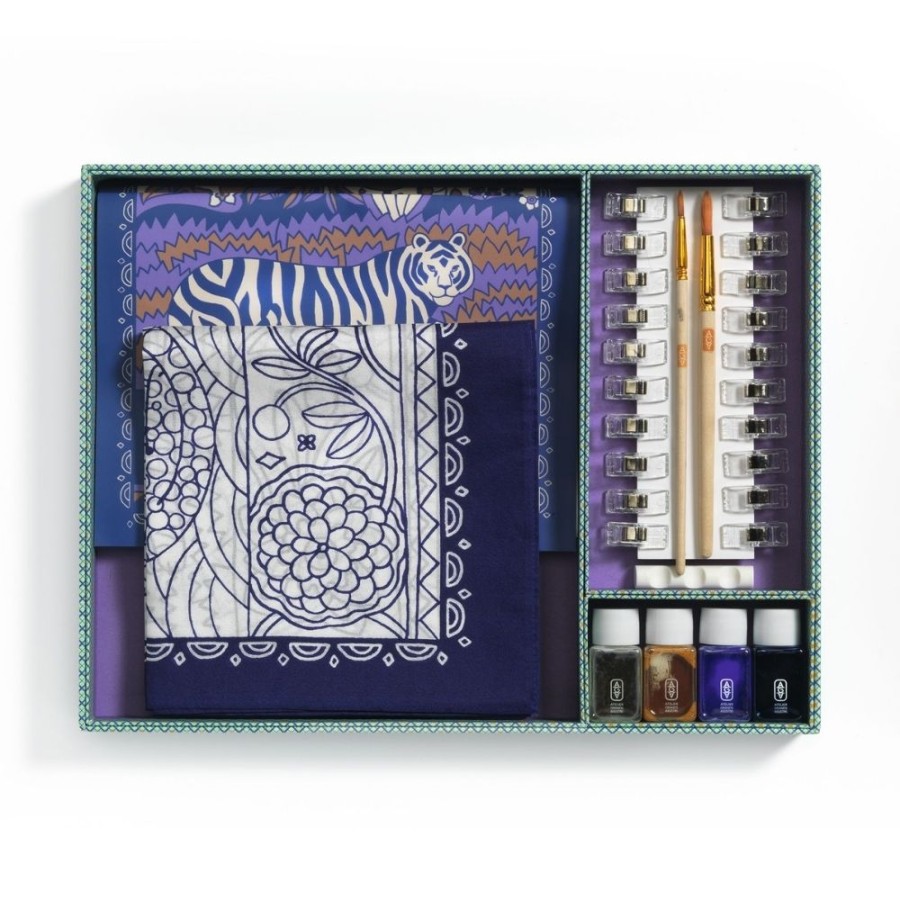Σετ Ζωγραφικής σε Μετάξι DIY Djeco Atelier 10 Τίγρης