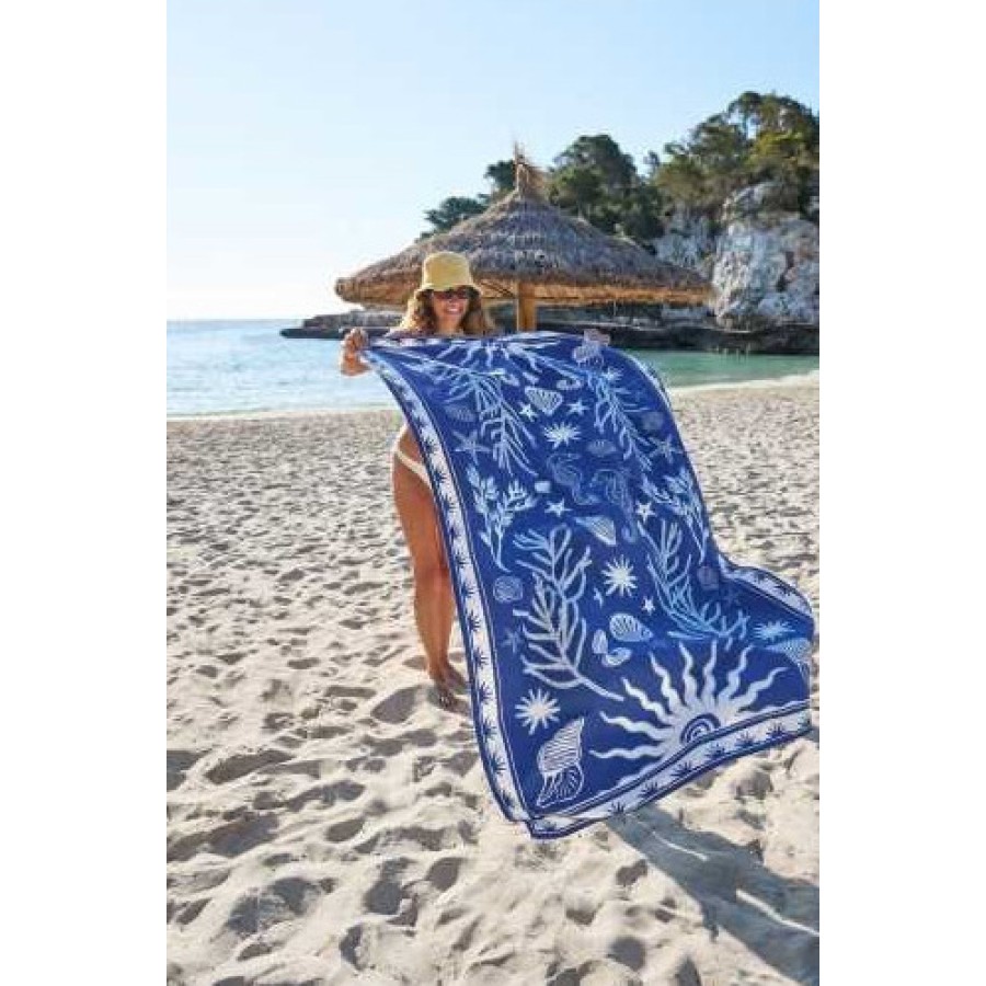 Dock & Bay Πετσέτα Θαλάσσης Quickdry με Μικροΐνες Ocean Treasure XL 200x90εκ.