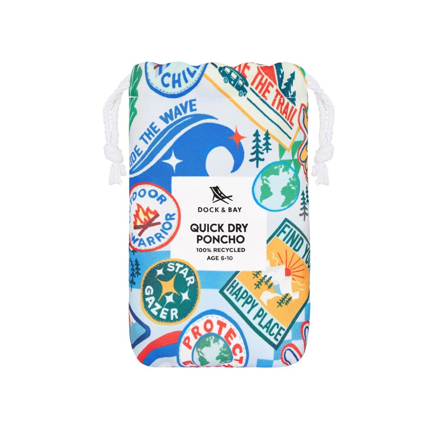 Παιδικό Πόντσο Quickdry Microfiber Για παραλία & Κολυμβητήριο Dock & Bay Into the Wild 3-5 ετών