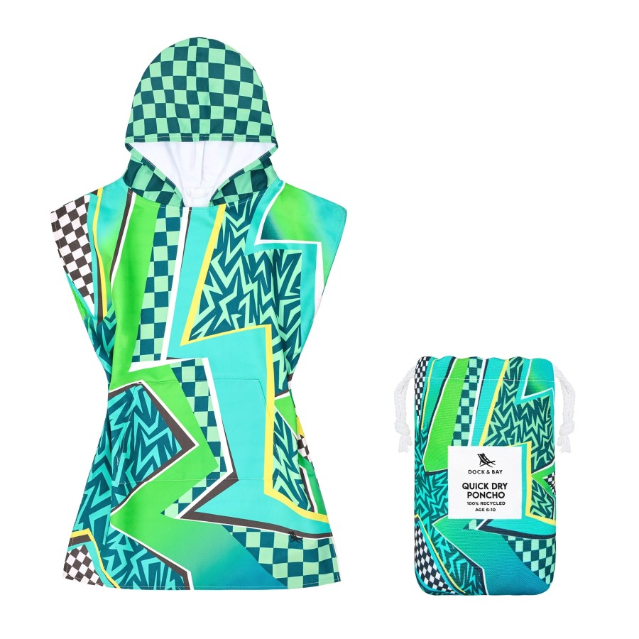 Παιδικό Πόντσο Quickdry Microfiber Για Παραλία & Κολυμβητήριο Dock & Bay Tide Skater 6-10 ετών