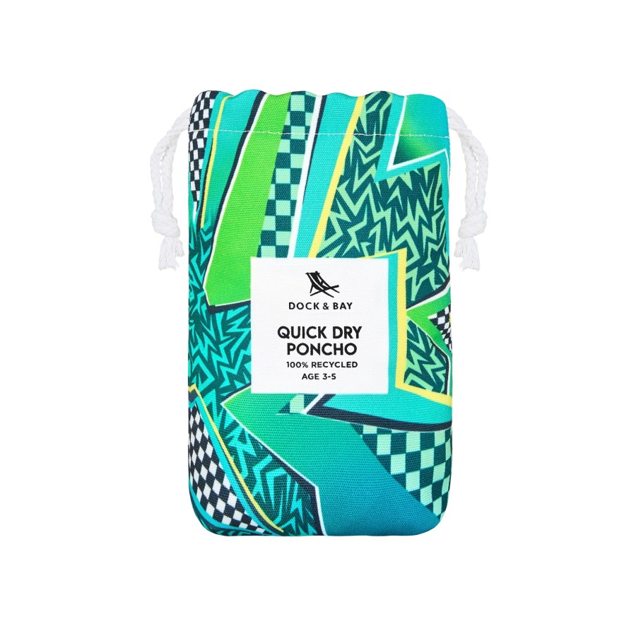 Παιδικό Πόντσο Quickdry Microfiber Για Παραλία & Κολυμβητήριο Dock & Bay Tide Skater 6-10 ετών
