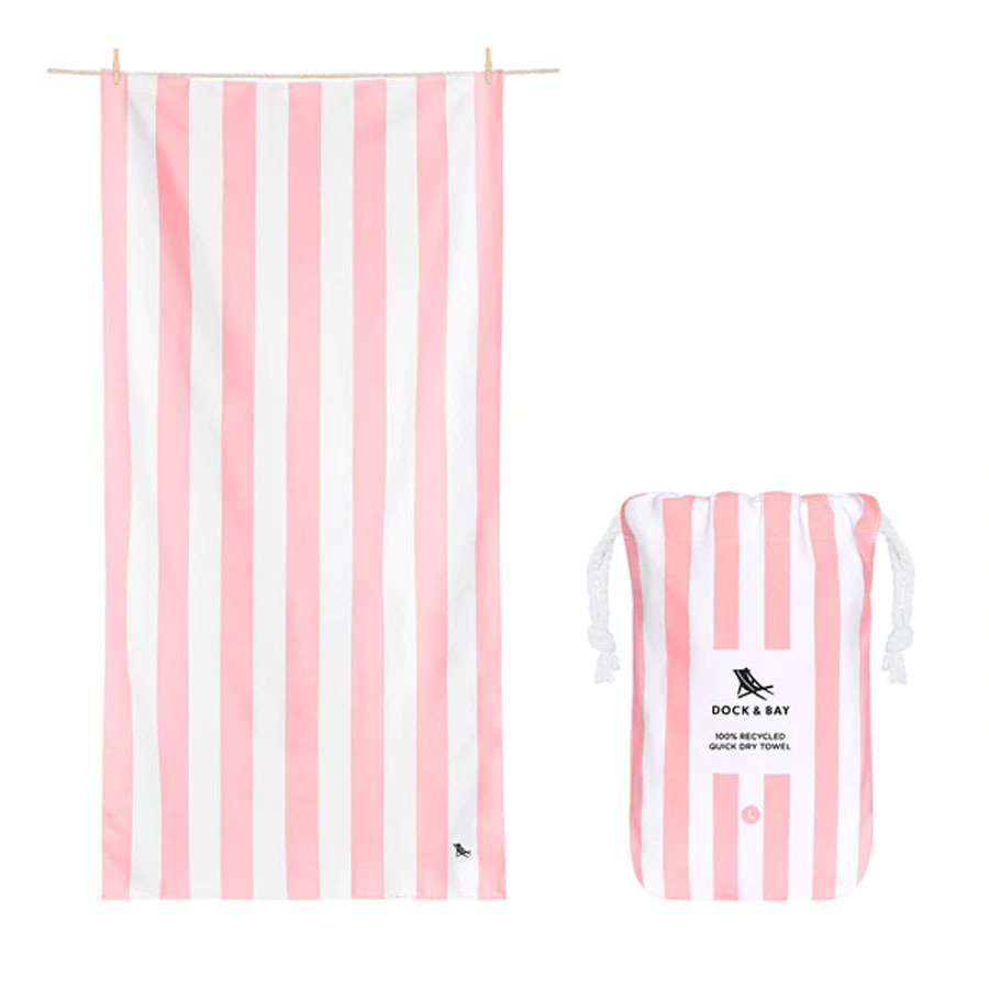 Dock & Bay Πετσέτα Θαλάσσης Quickdry με Μικροΐνες Malibu Pink XL 200x90εκ.