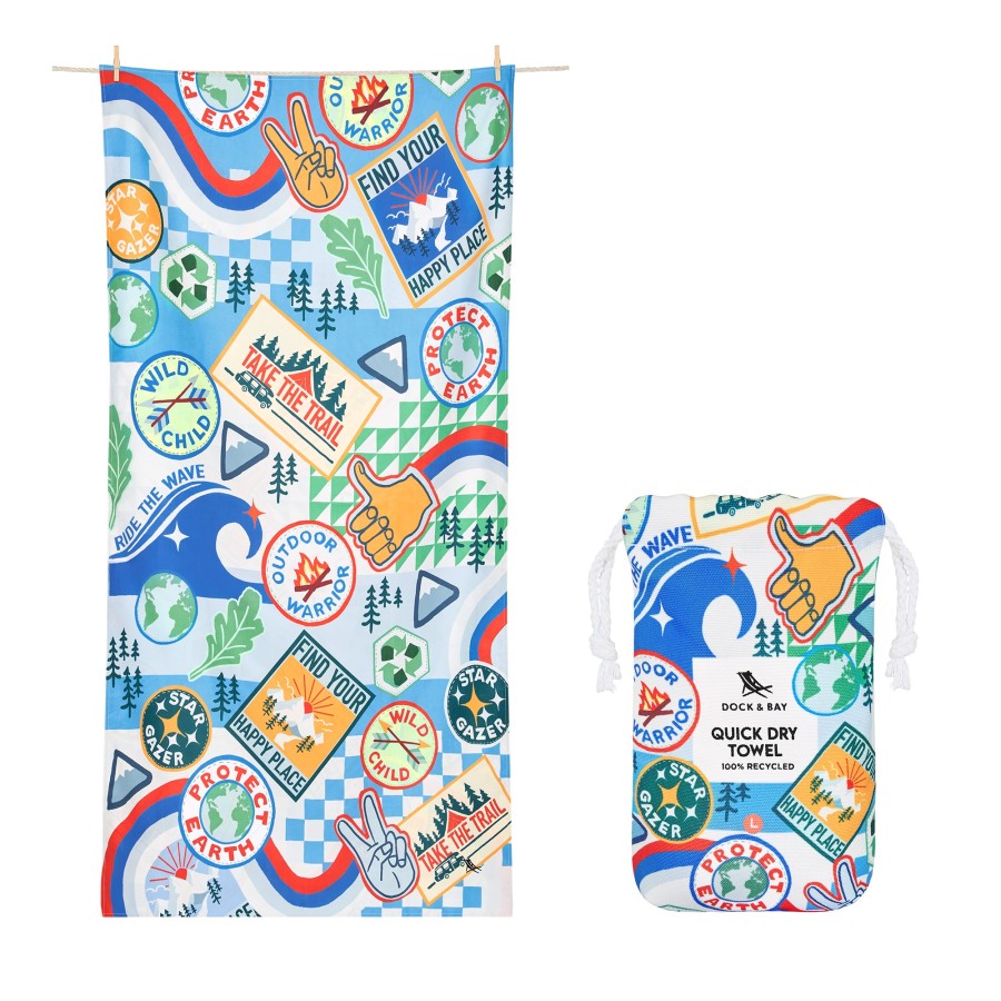 Πετσέτα Θαλάσσης Dock & Bay Quickdry με Μικροΐνες Into The WIld L 160x90cm