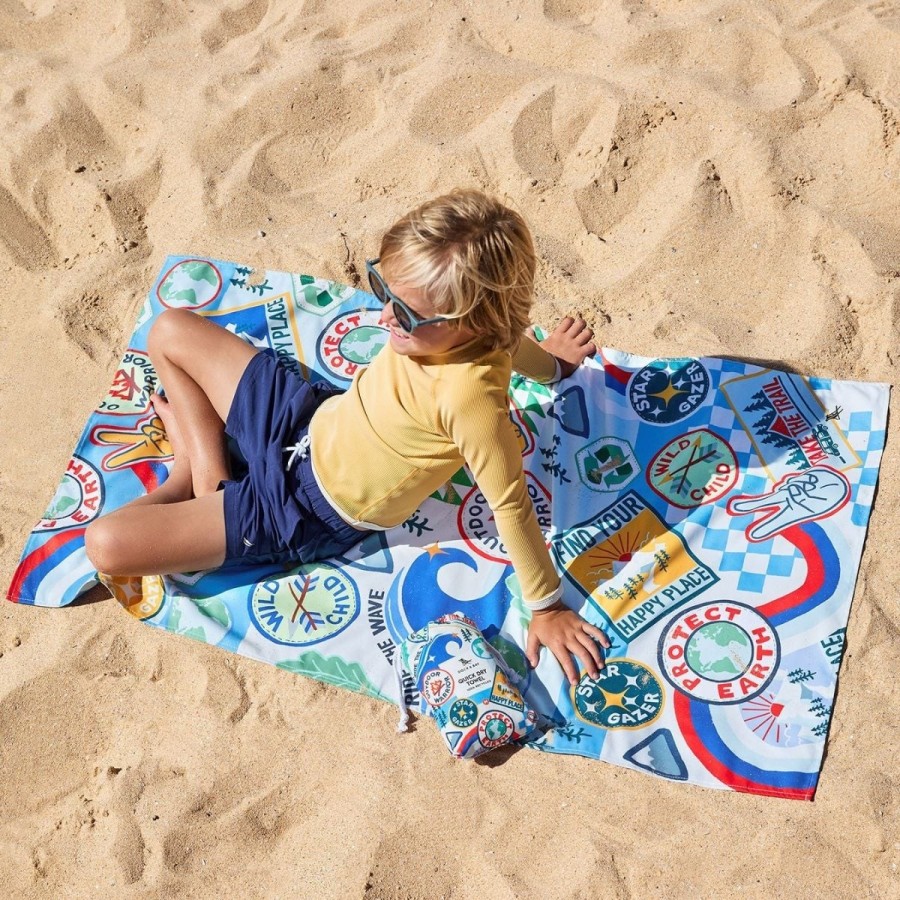 Πετσέτα Θαλάσσης Dock & Bay Quickdry με Μικροΐνες Into The WIld L 160x90cm
