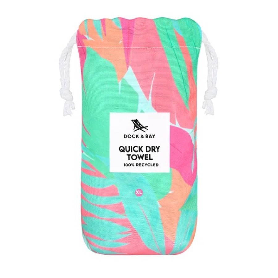 Dock & Bay Πετσέτα Θαλάσσης Quickdry με Μικροΐνες Hot Tropics XL 200x90εκ.
