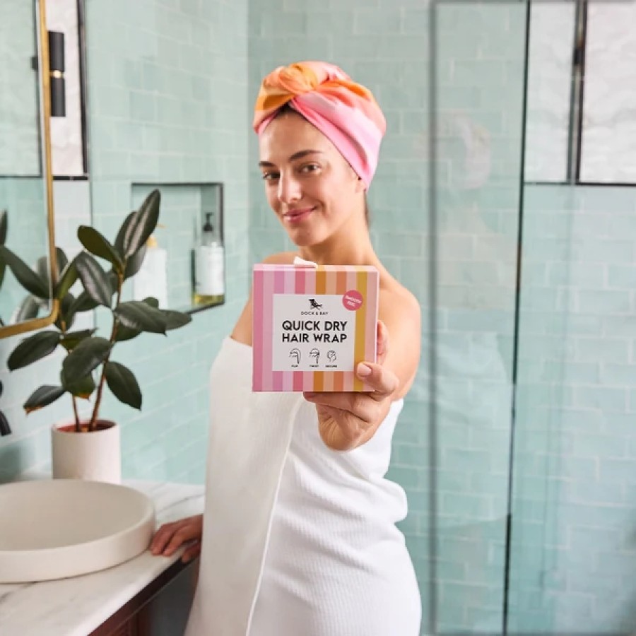 Dock & Bay Πετσέτα Μαλλιών - Τουρμπάνι Hair Wrap Miami Sorbet 63x26εκ.