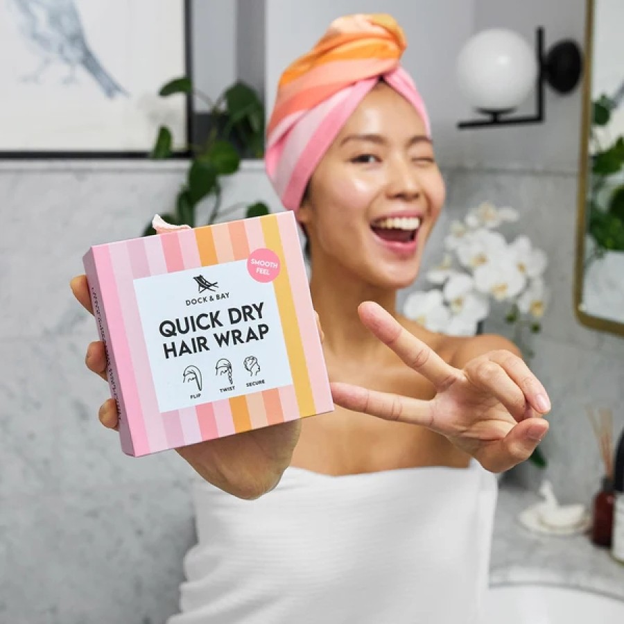 Dock & Bay Πετσέτα Μαλλιών - Τουρμπάνι Hair Wrap Miami Sorbet 63x26εκ.
