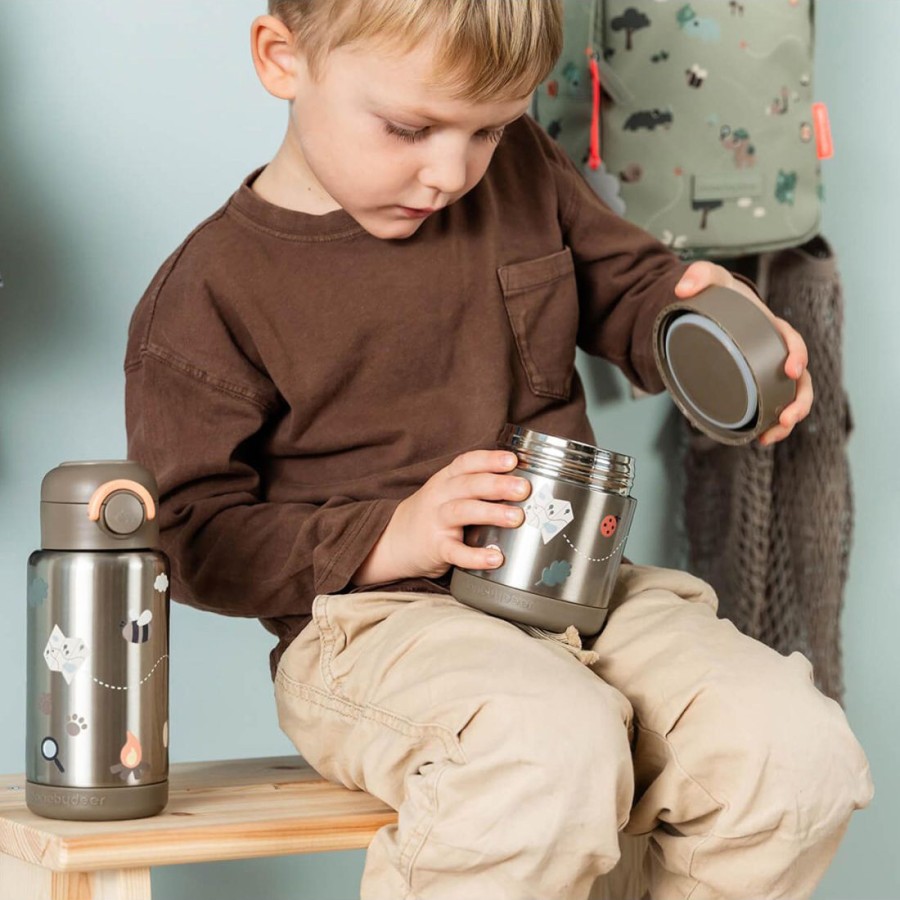 Παιδικό Ισοθερμικό Δοχείο Φαγητού Done By Deer Tiny Trails Μπεζ 300ml