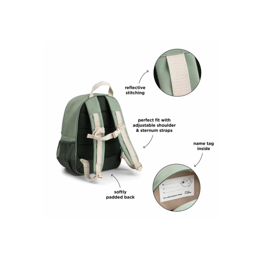 Παιδικό Σακίδιο Πλάτης Backpack Junior Done By Deer Tiny Trails Πράσινο 13L