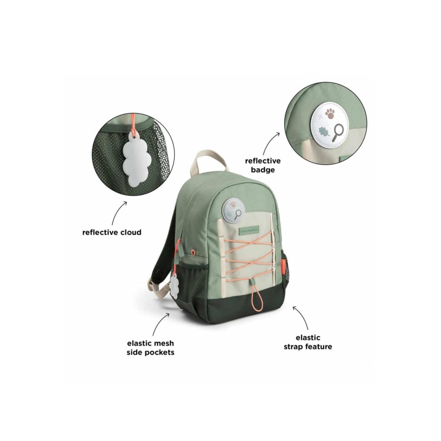 Παιδικό Σακίδιο Πλάτης Backpack Junior Done By Deer Tiny Trails Πράσινο 13L