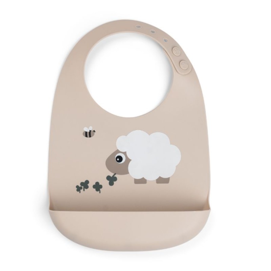 Done By Deer Σαλιάρα Σιλικόνης Sheepy Sand
