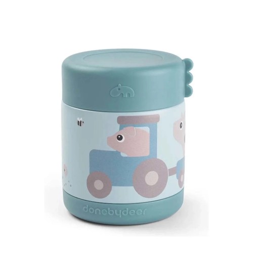 Done by Deer Βρεφικό Θερμός Φαγητού Tiny Farm Blue 300ml