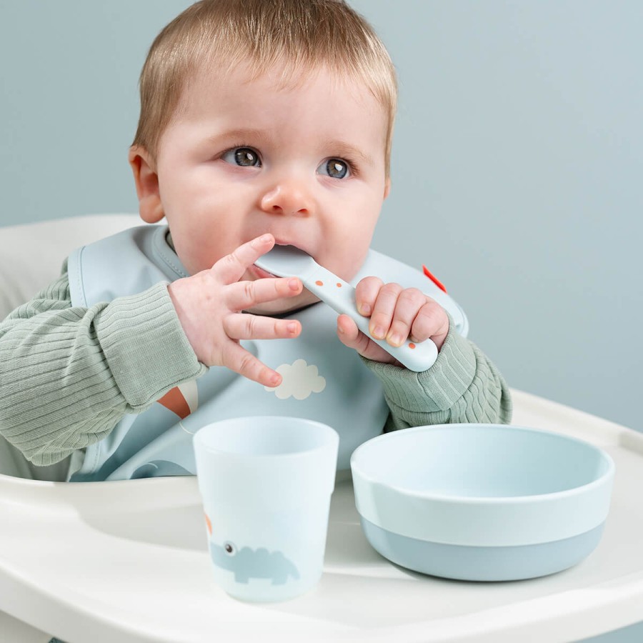 Done By Deer Βρεφικό Σετ Φαγητού First Meal Playground Ροζ 3τμχ. 0m+