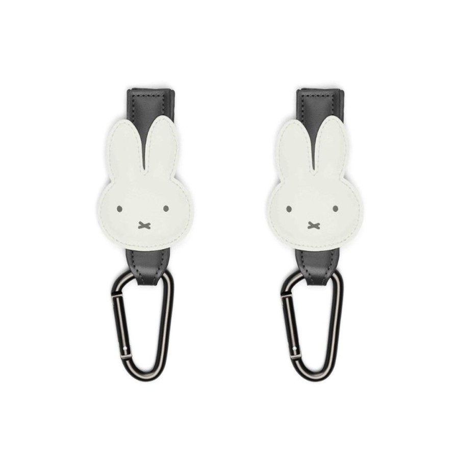 Σετ 2 Πολυχρηστικοί Γάντζοι Καροτσιού Dooky Miffy Black
