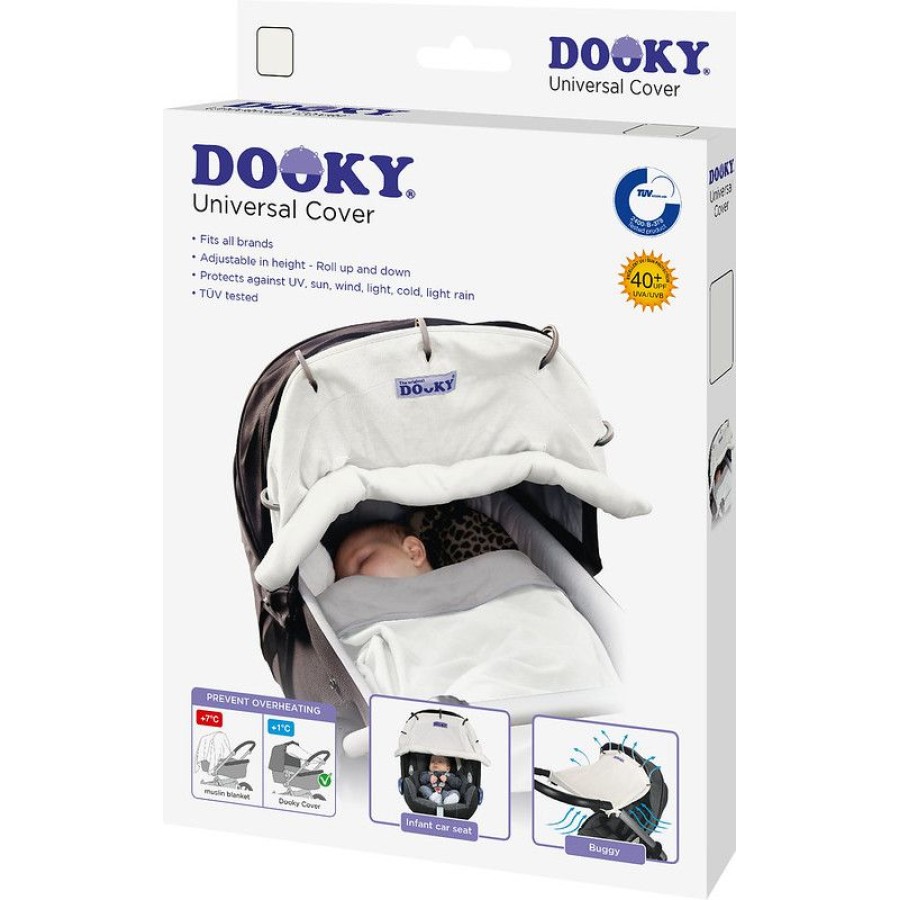 Dooky Ηλιοπροστασία-Σκίαστρο με Προστασία UPF50+ για Καρότσι & Κάθισμα Αυτοκινήτου 0-13kg Cream