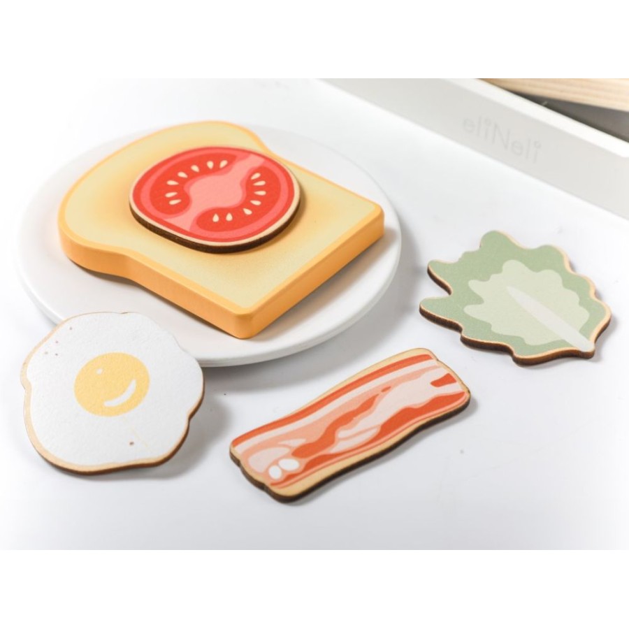 Eli Neli Montessori Toaster Set Ξύλινη Παιδική Τοστιέρα