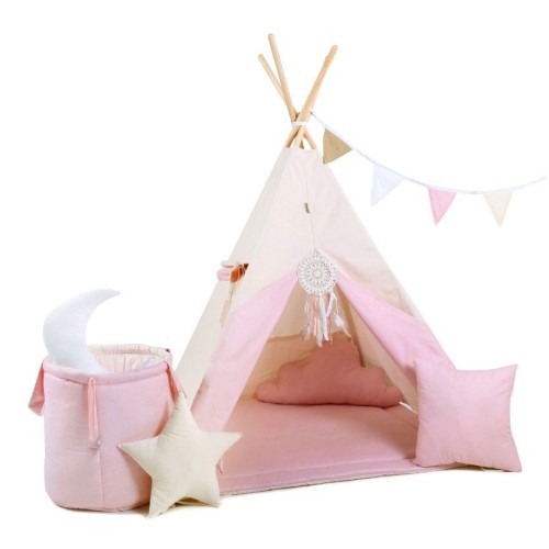 Elis Design Premium Παιδική Σκηνή Σετ με Μαξιλάρια Lux Pink