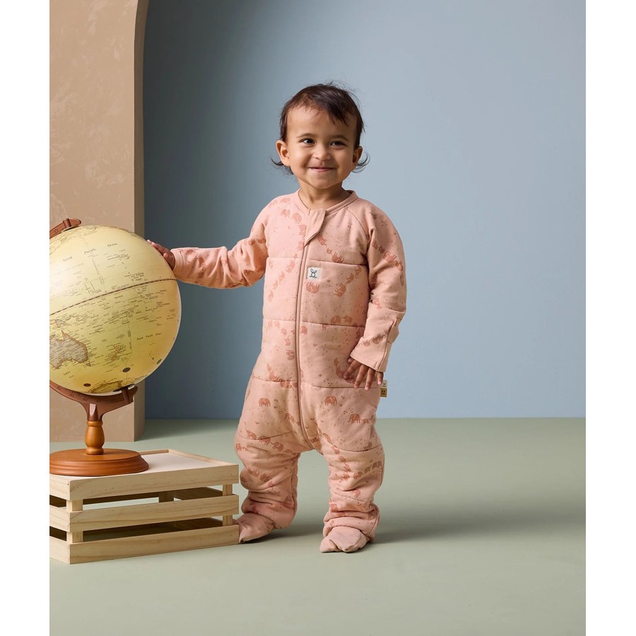 ergoPouch Yπνόσακος Οργανικός Sleep Onesie με Μακρύ Μανίκι Χειμωνιάτικος 2.5 Tog 2-3 Ετών Elephant Parade