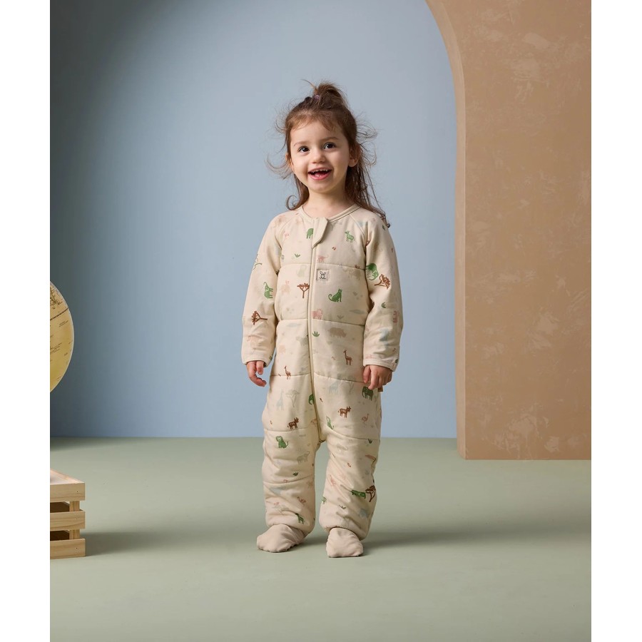ergoPouch Yπνόσακος Οργανικός Sleep Onesie με Μακρύ Μανίκι Χειμωνιάτικος 2.5 Tog 2-3 Ετών Savannah
