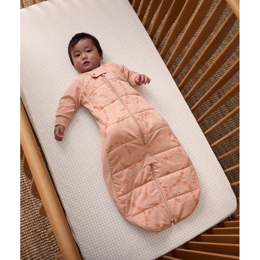 ergoPouch Yπνόσακος Οργανικός Sleep Suite 2σε1 με Πόδια & Μακρύ Μανίκι Χειμωνιάτικος 2.5 Tog 3-12 Mηνών Elephant Parade