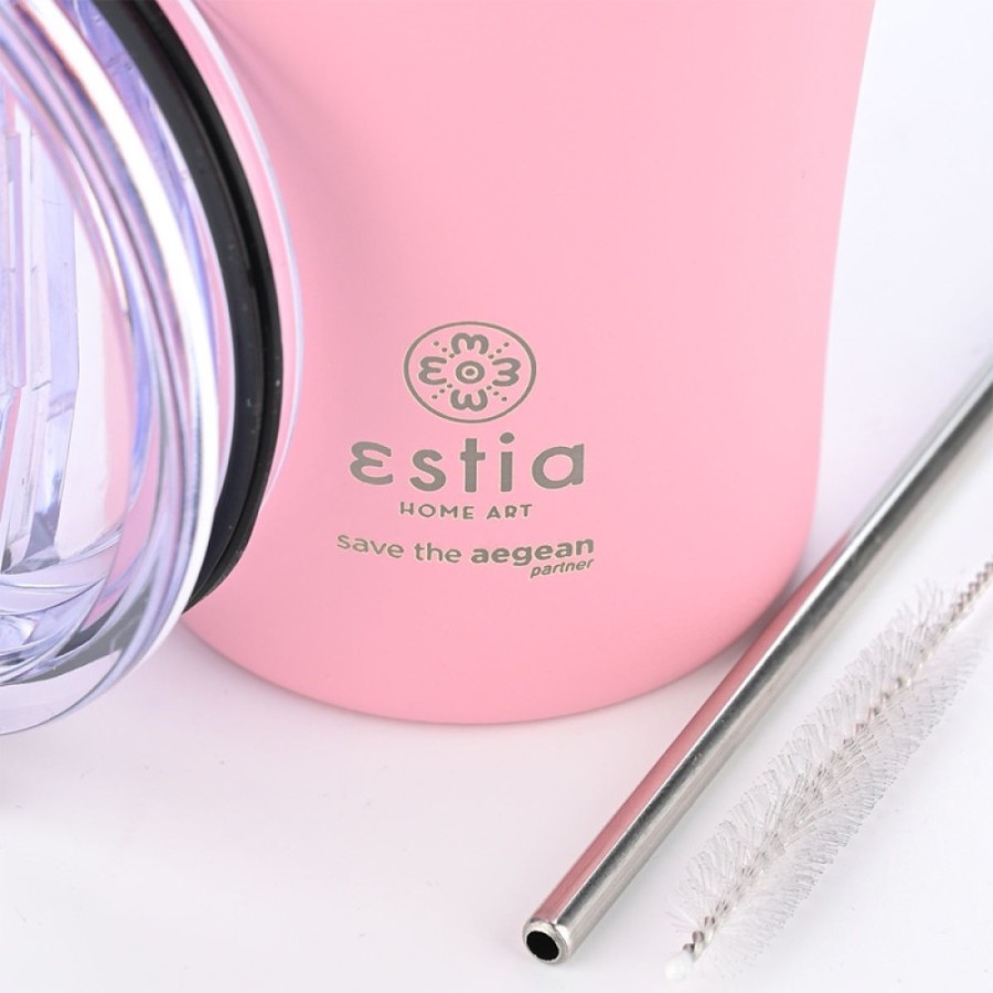 Estia Κούπα Θερμός Coffee Mug Save The Aegean 500ml Blossom Rose