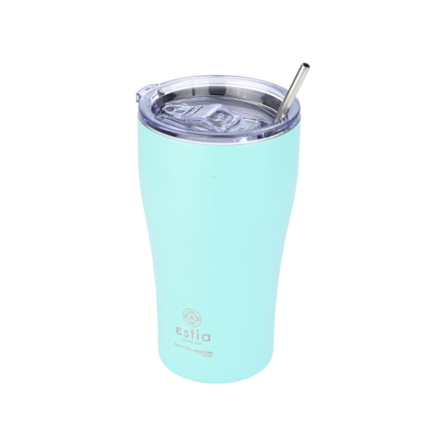 Estia Κούπα Θερμός Coffee Mug Save The Aegean 500ml Bermuda Green