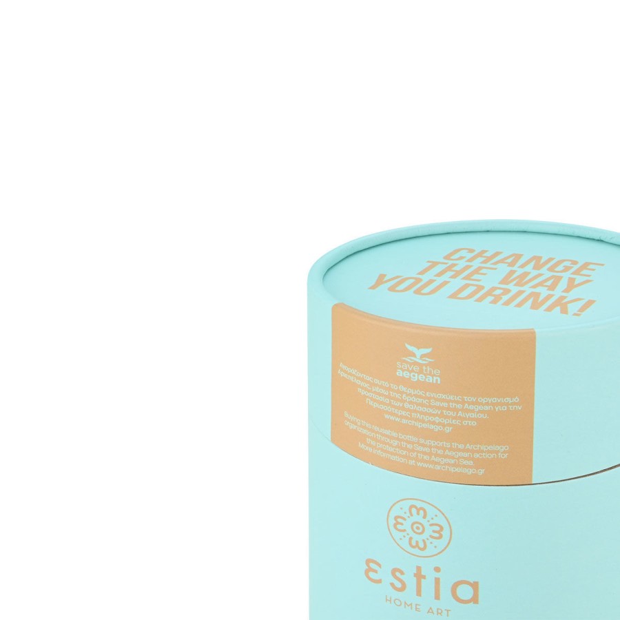 Estia Κούπα Θερμός Coffee Mug Save The Aegean 500ml Bermuda Green