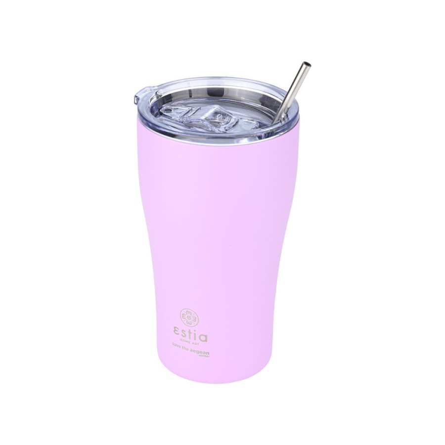 Estia Κούπα Θερμός Coffee Mug Save The Aegean 500ml Lavender Purple