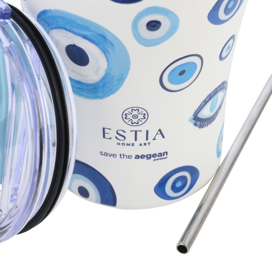 Estia Κούπα Θερμός Coffee Mug Save The Aegean 350ml Spirit of Luck