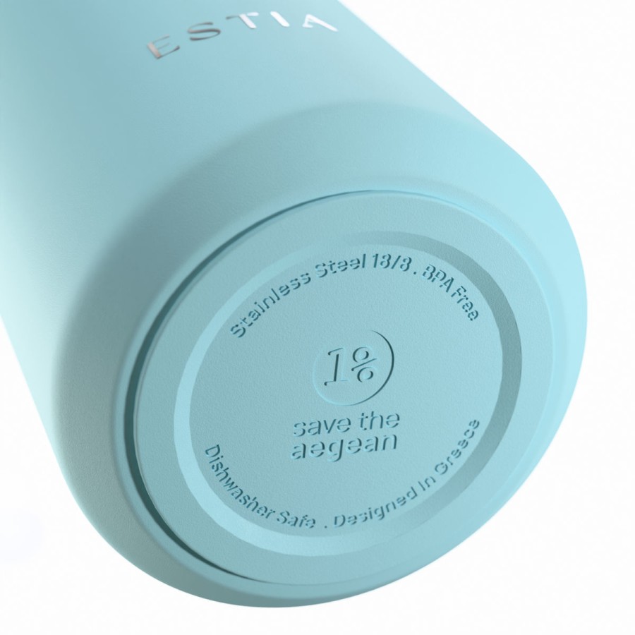 Estia Flow Μπουκάλι Θερμός Save The Aegean 500ml Arctic