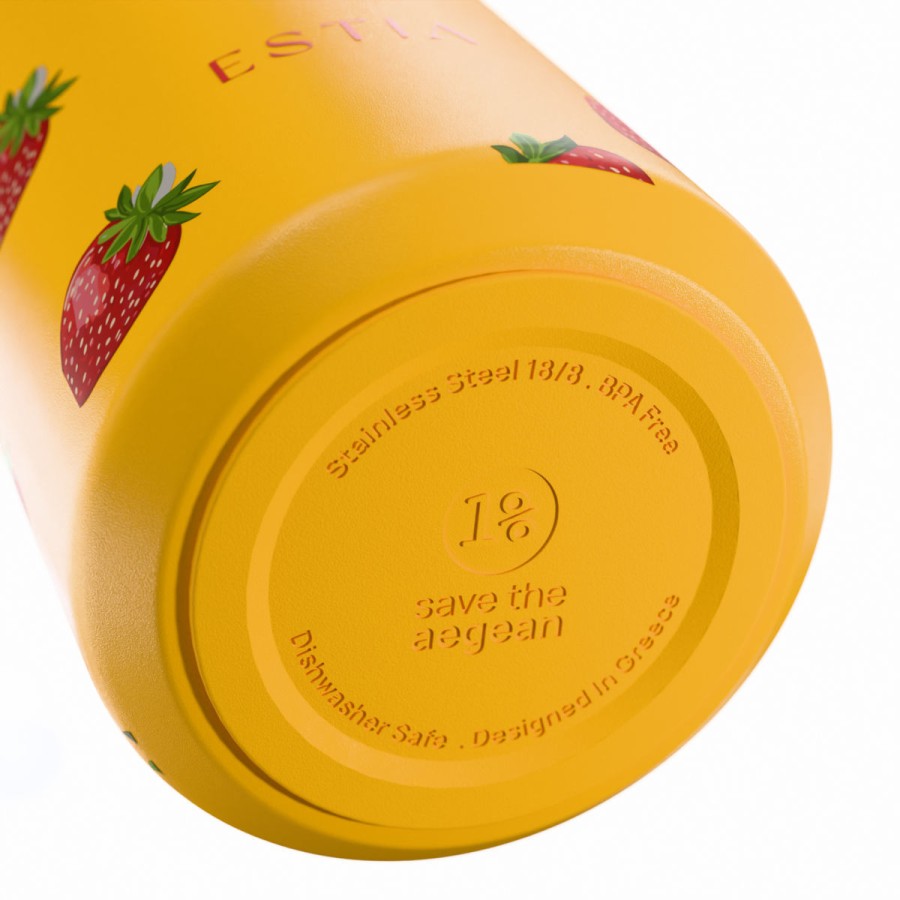 Estia Flow Μπουκάλι Θερμός Save The Aegean 500ml Berry Bright