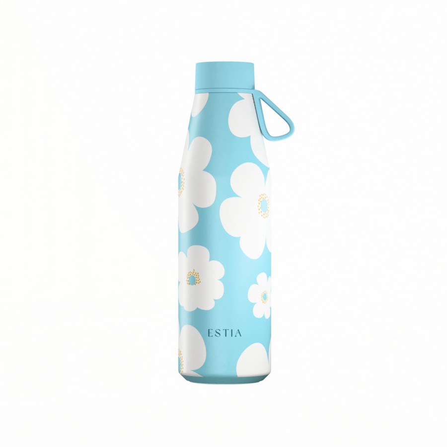 Estia Flow Μπουκάλι Θερμός Save The Aegean 500ml Blue Daisy