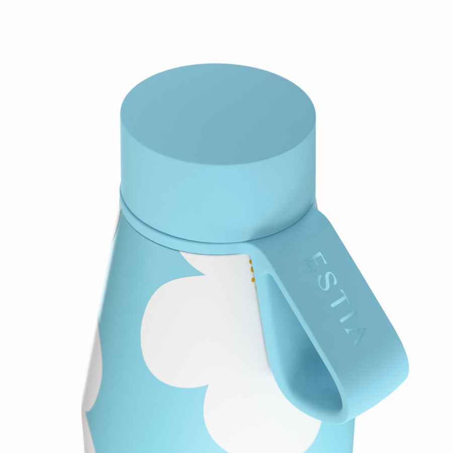 Estia Flow Μπουκάλι Θερμός Save The Aegean 500ml Blue Daisy