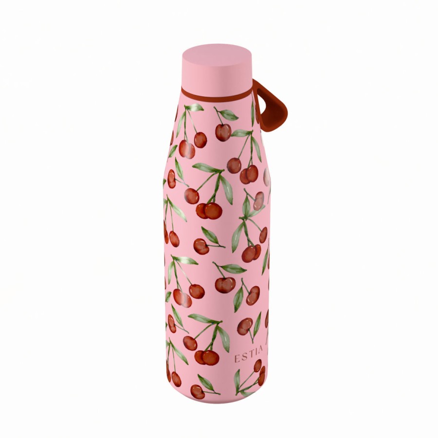 Estia Flow Μπουκάλι Θερμός Save The Aegean 500ml Cherry Rose