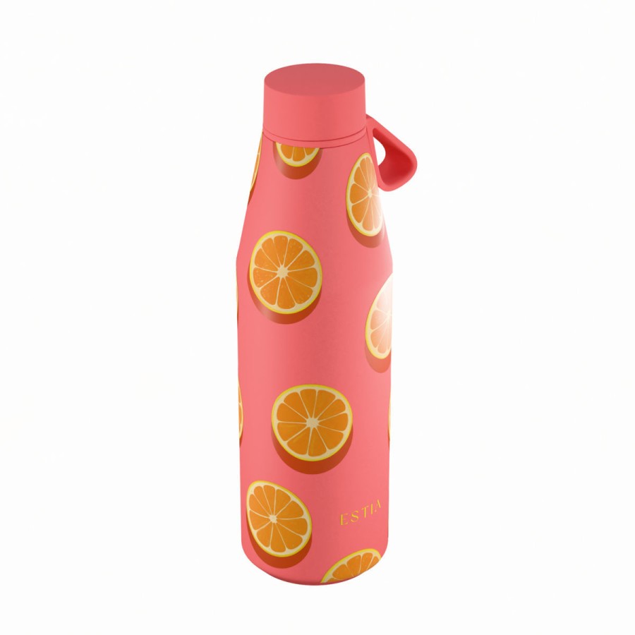 Estia Flow Μπουκάλι Θερμός Save The Aegean 500ml Orange Pop